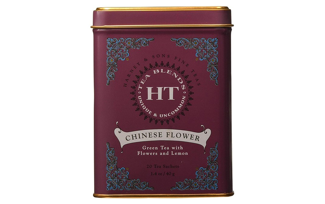 Harney & Sons Chinese Flower Green Tea with Flowers and Lemon   Tin  20 pcs